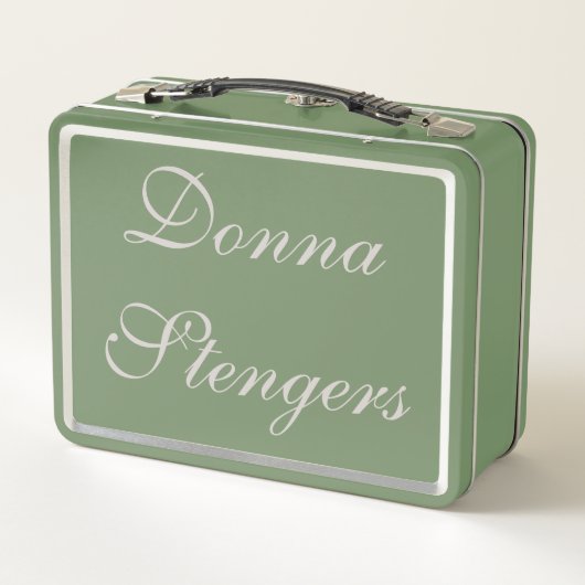 Lunch Box Fancy Green and Silver (Dos)