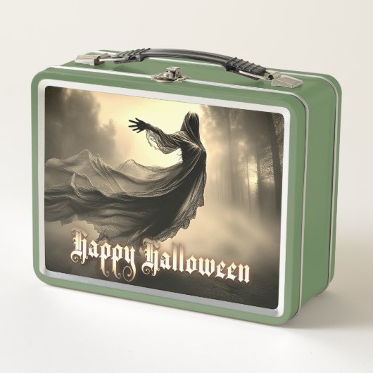Lunch Box Fantôme noir féminin dans Hellscape - Halloween (Devant)