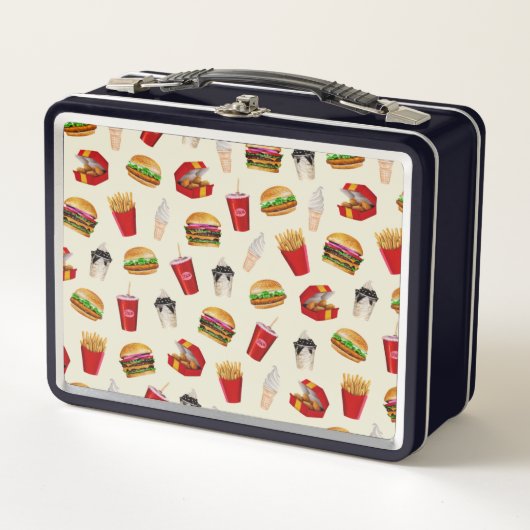 Lunch Box Fast Food Burgers, Fries, Sundaes (Devant)