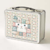 Lunch Box Fausse Maison de Chat au Patchwork Pastel (Dos)