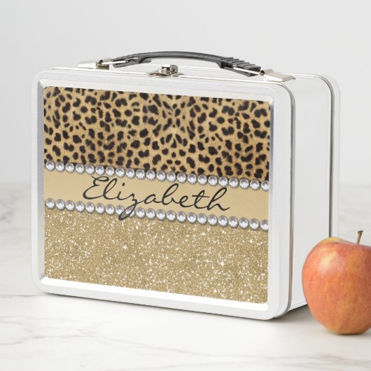 Lunch Box Fausse pierre de parties scintillantes d'or de (En situation)