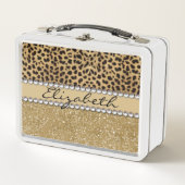 Lunch Box Fausse pierre de parties scintillantes d'or de (Devant)