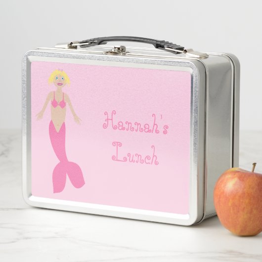 Lunch Box Fausse Sirène D'Imaginaire Rose Personnalisée (En situation)