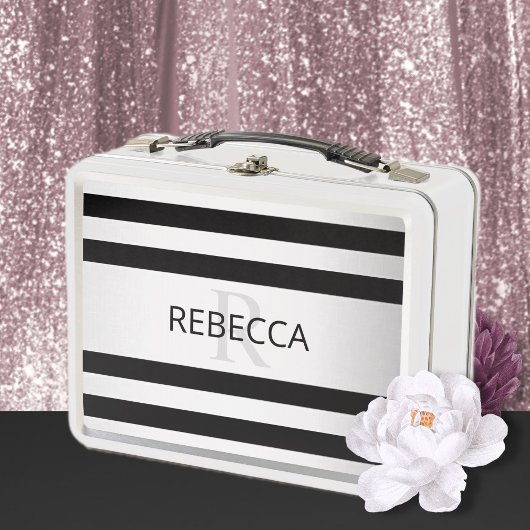 Lunch Box Faux Contemporain Silver Ombre Grandes Tailles & N