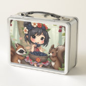 Lunch Box Fée Chibi mangeant des mûres avec des amis de la f (Dos)