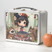 Lunch Box Fée Chibi mangeant des mûres avec des amis de la f (En situation)