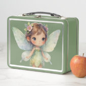 Lunch Box Fée de la Forêt Enchantée : lutin vert pastel (En situation)