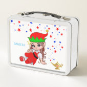 Lunch Box Fée magique mignonne et étoiles sur blanc (Dos)