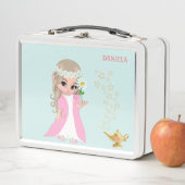 Lunch Box Fée magique mignonne et étoiles sur bleu clair (En situation)