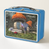 Lunch Box Fée mignonne à cheveux roses rencontre Ladybug (Devant)