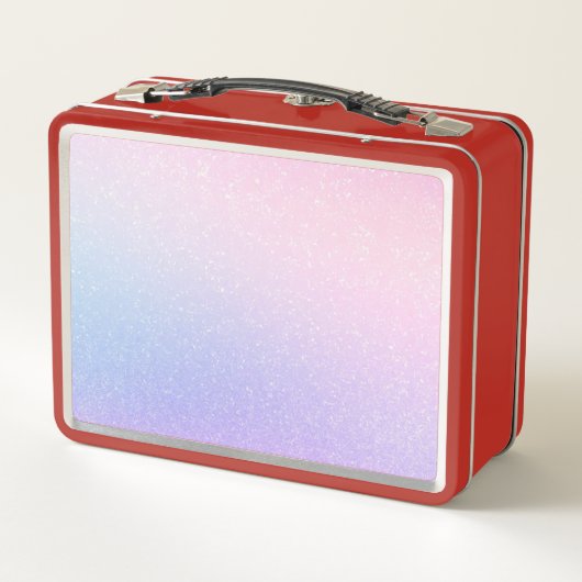 Lunch Box Fée Unicorne goutte rose Parties scintillant rouge (Dos)