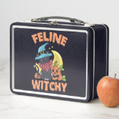 Lunch Box Feline Witchy Funny Éffrayant Halloween Chat Kitte (En situation)