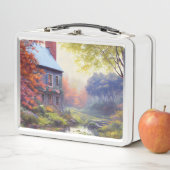 Lunch Box Ferme/cours d'eau/bois/peinture (En situation)