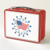 Lunch Box Feu d'artifice Drapeau Américain 4 juillet (Dos)