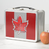 Lunch Box Feuille d'érable de chrome canadienne sur les styl (En situation)