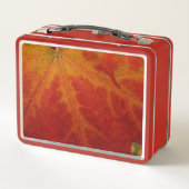 Lunch Box Feuille d'érable rouge Abstraite Automne Photograp (Dos)