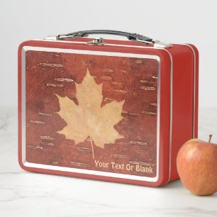 Lunch Box Feuille d'érable sur écorce de bouleau intérieur