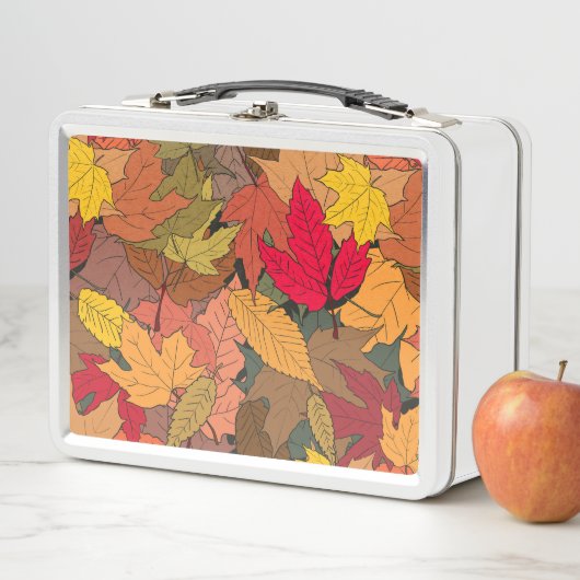 Lunch Box Feuilles d'automne colorées (En situation)