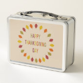 Lunch Box Feuilles de chêne de Thanksgiving (Dos)