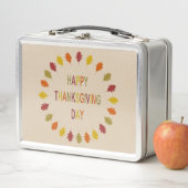 Lunch Box Feuilles de chêne de Thanksgiving (En situation)