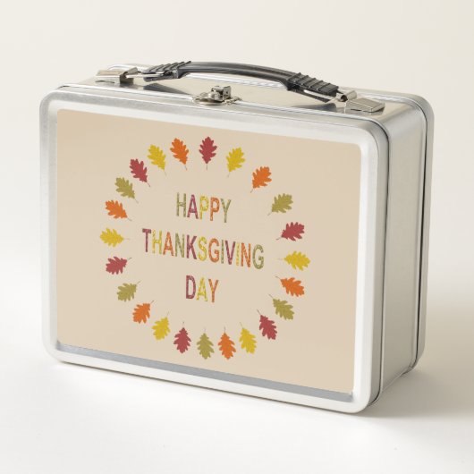 Lunch Box Feuilles de chêne de Thanksgiving (Devant)