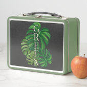 Lunch Box Feuilles de Monstera Vertes (En situation)
