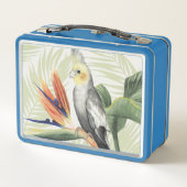 Lunch Box Feuilles de palmiers à oiseaux noirs (Dos)