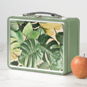 Lunch Box Feuilles florales/hawaïennes/tropicales (En situation)