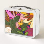 Lunch Box feuilles tropicaux Abstraits et fleurs (Devant)