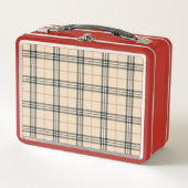 Lunch Box Fiambrera con estampado tartan (Devant)