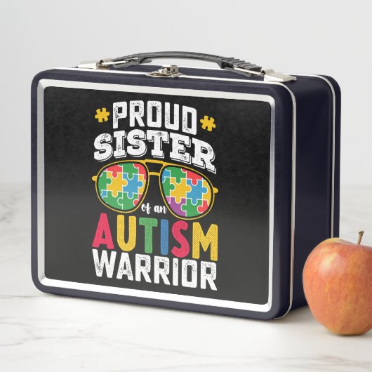Lunch Box Fier Soeur D'Un Autisme Guerrier Famille (En situation)