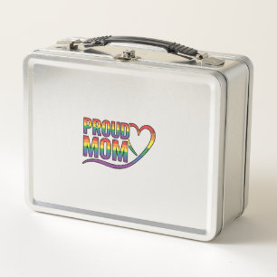 Lunch Box Fière Maman Cœur Arc-en-ciel Gravure Vintage Desig