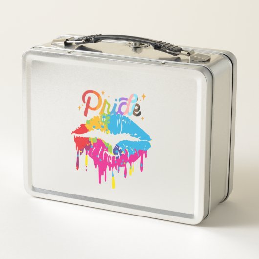 Lunch Box Fierté Lèvres arc-en-ciel | LGBTQ | Lèvres à goutt (Dos)