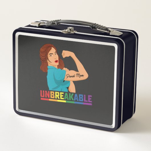 Lunch Box Fierté LGBT Indestructible Fière Maman gay Lesbien (Devant)