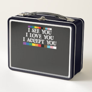 Lunch Box Fierté LGBT Je Vois L'Amour Accepter Votre Soutien