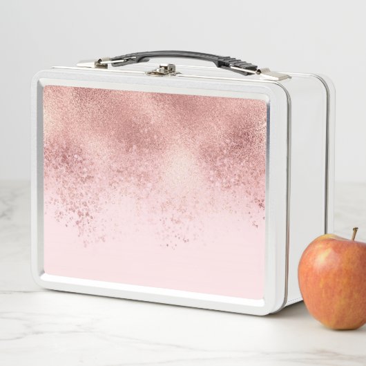 Lunch Box Fille Blush Rose Or Sprayed Confetti Ombre (En situation)