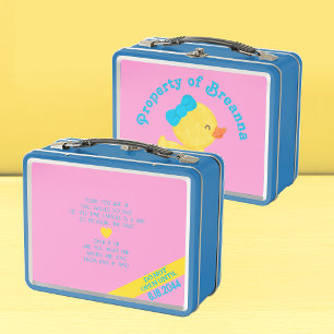 Lunch Box Fille Canard en caoutchouc 1er Anniversaire heure 