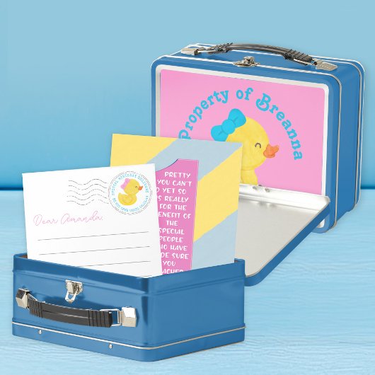 Lunch Box Fille Canard en caoutchouc 1er Anniversaire heure