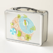 Lunch Box Fille de piscine en bikini plage d'été (Dos)