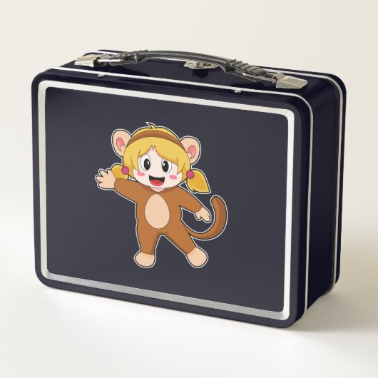 Lunch Box Fille en costume comme singe (Dos)