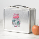 Lunch Box Fille flamant chrétien vintage (En situation)