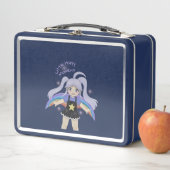 Lunch Box Fille Heureuse Illustration Dessinée à la Main – P (En situation)