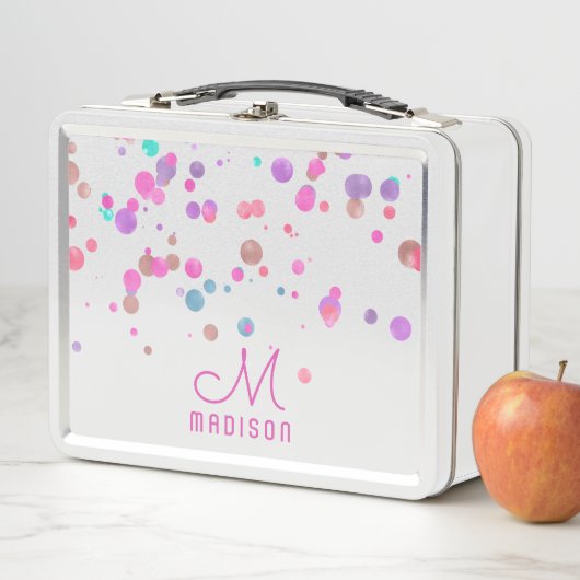 Lunch Box Fille Sirène Parties scintillant & Foil Confetti M (En situation)