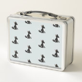Lunch Box Filles Mignonne Ferme Moutons Chien & Fleurs École (Dos)