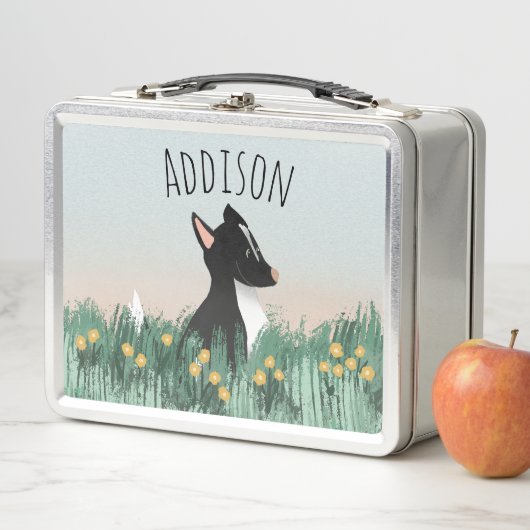 Lunch Box Filles Mignonne Ferme Moutons Chien & Fleurs École (En situation)