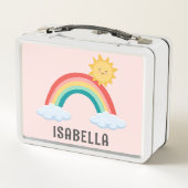 Lunch Box Filles mignonnes Rose Arc-en-ciel Enfants Personna (Dos)