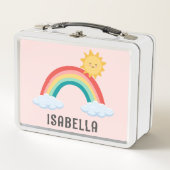 Lunch Box Filles mignonnes Rose Arc-en-ciel Enfants Personna (Devant)
