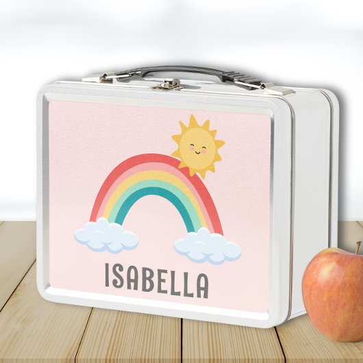 Lunch Box Filles mignonnes Rose Arc-en-ciel Enfants Personna
