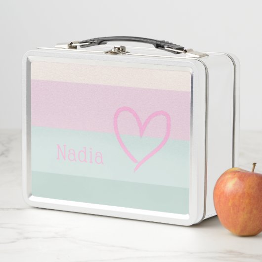 Lunch Box Filles mignonnes Whimsical Arc-en-ciel Motif enfan (En situation)