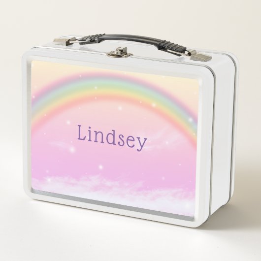 Lunch Box Filles mignonnes Whimsical rose Arc-en-ciel enfant (Devant)